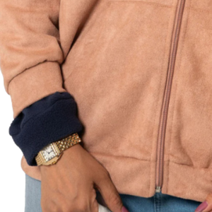 Womens Full <b>Zip</b> <b>Hooded</b> Fleece Jacket Soft Plush Hoodie Long Sleeve Casual Winter Outerwear with Kangaroo Pocket Drawstring Hood - Product Image 6