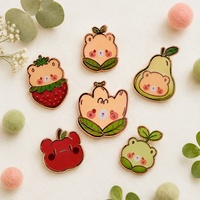 Maßgefertigte Niedliche Botanische Tier-Emaille-Anstecknadel, Roségold-Plattiertes Metall-Reversabzeichen, OEM Großhandel Kawaii Sammel-Pin