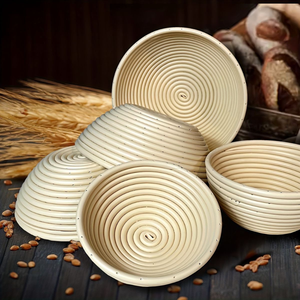 Handmade Round Rattan Proofing <b>Basket</b> with Cloth Liner for Artisan Sourdough <b>Bread</b> Dough Rising Vietnam Wholesaler - Product Image 2
