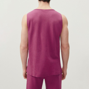 OEM Service Knitted Breathable Polyester/Cotton Sporty Men Tank <b>Top</b> with Customizable Options High Quality <b>Low</b> Price - Product Image 3