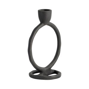 Support de bougie en fer au design moderne et élégant avec finition noire mate pour la décoration d'événements et la décoration de chambre. - Product Image 1