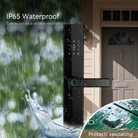 Serrure de porte intelligente WiFi TTLock avec caméra, empreinte digitale, étanche IP65, contrôle par application, acier inoxydable/aluminium/bois, K2