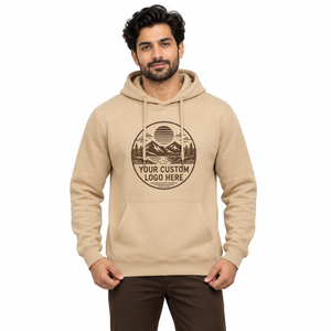 High Quality 500 GSM 100% Cotton <b>Fleece</b> Custom Logo Streetwear Heavyweight <b>Oversized</b> Pullover <b>Hoodies</b> for <b>Men</b> Custom Printed - Product Image 3