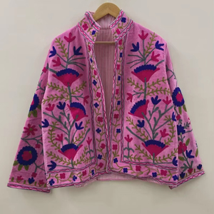 Pink Velvet Suzani <b>Jacket</b> <b>Short</b> Embroidered Coat Gift For Her Bridesmaid Velvet <b>Jackets</b> Winter <b>Short</b> Coat Winter Kimono <b>Jacket</b> - Product Image 1