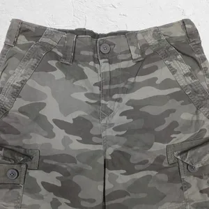 <b>Grey</b> Solid Casual <b>Cargo</b> Shorts <b>Men</b> with Side Flap Pockets | Eco-Friendly 100% Cotton - Product Image 3