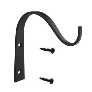<b>Rustic</b> Iron Metal Plant Hanger Bracket Decorative Wall Mounted Shepherd’s Hook for Hanging Plants Lanterns Bird Feeders - Product Image 6