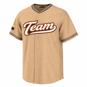 Camiseta de Béisbol Transpirable con Estampado por Sublimación, Ropa Deportiva Cosida Personalizada, Fabricante OEM, Venta al Por Mayor - Product Image 1
