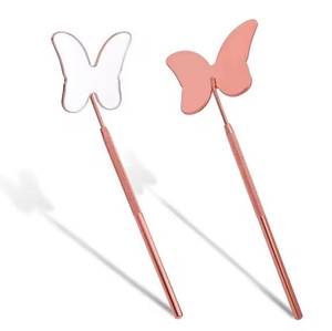 Stainless Steel Butterfly Eye <b>Makeup</b> Patch Disposable Powder Form Matte <b>Magnifying</b> Wall Mounted <b>Mirror</b> Fashionable Customized - Product Image 1