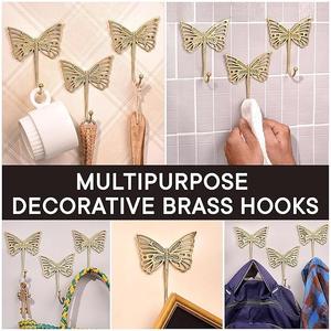 Porte-manteau mural en métal robuste à double crochet pour salle de bain, cuisine, entrée - Product Image 4