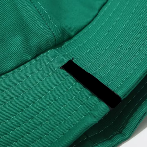 Sombrero de Pescador Personalizado OEM |   Sombrero de Sol para Exteriores de Sarga de Algodón Verde Sólido de Primera Calidad |   Fábrica de Fabricación de Sombreros Personalizados - Product Image 4