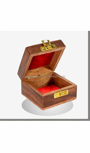 Handcrafted Durable Brown Wooden Jewelry <b>Box</b> Buckle Closure Vintage Carved Engraved Rectangle Velvet Lining <b>Keepsake</b> Storage - Product Image 3