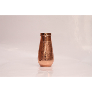 Pure Copper Bedroom Water Bottle with Inbuilt Glass Lid Handcrafted Copper Water Bottle For Home And Office Use - Product Image 1