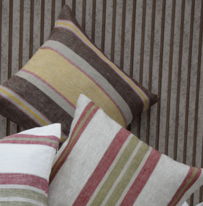 Funda de Cojín Decorativa de Lino 100% Puro, de Lujo, Cuadrada, con Múltiples Rayas, Orgánica y Ecológica, para Uso en el Hogar y Hoteles - Product Image 5
