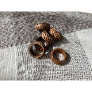 Nouveauté 2026 : Anneau de serviette en bois naturel, décoration de table de mariage, décoration intérieure, fait main, en stock, écologique, durable - Product Image 3