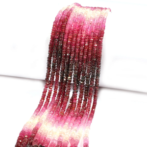 Cuentas Rondelle facetadas de rubí precioso natural de 3MM para la fabricación de joyas - Product Image 3