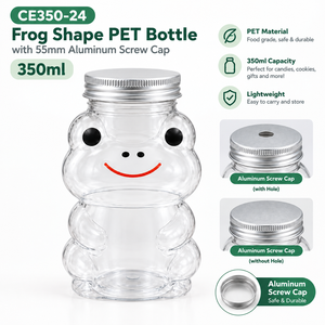 ขวด PET ลายกบแบบกำหนดเองขนาด 500 มล. พร้อมฝาขนาด 55 มม. สำหรับเครื่องดื่มอัดลมและบรรจุภัณฑ์แบบ OEM - Product Image 6