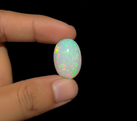 Opale de feu blanche naturelle d'Éthiopie Welo, cabochon taille libre 5-8 carats, taille brillant, multi-feu, pour la fabrication de bijoux