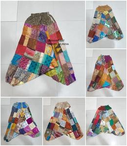 Coloré Art Soie Patch Imprimé Femmes Sarouel Mode Pyjamas Fournisseur En Gros De L'Inde - Product Image 1