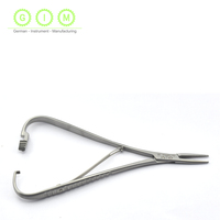 Porte-aiguille Mathieu en acier inoxydable, forceps chirurgical dentelé 17 cm, pince à aiguille manuelle pour chirurgie générale, kit chirurgical CE