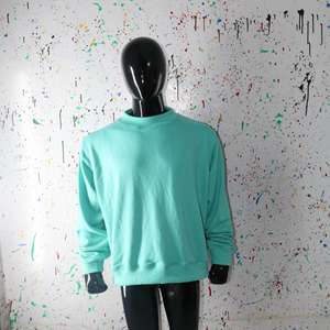 TEAL <b>Mock</b> <b>Neck</b> Sweatshirt 100% wide <b>neck</b> Sweatshirt Finer Threads - Product Image 1