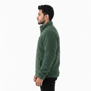 Men's Sherpa <b>Jacket</b> Premium Warm <b>Fleece</b> <b>Lining</b> Stylish Casual Outdoor <b>Jacket</b> <b>with</b> OEM Size Private Label Wholesale Custom - Product Image 3