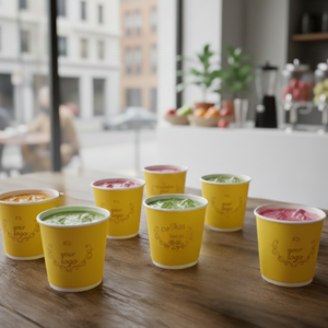 Mini gobelets en papier jetables avec logo personnalisé pour boissons chaudes - Product Image 2