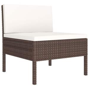Juego de Muebles de Jardín de Ratán Sintético Marrón Modular de 9 Piezas, Diseño Modular Moderno - Product Image 4