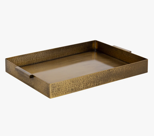 Plateau de service traditionnel indien en aluminium pour la maison, l'hôtel, les cérémonies, avec une finition artisanale raffinée. - Product Image 1