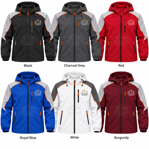 Chaqueta Bomber de Lona con Capucha Unisex al por Mayor, Impermeable, Cortavientos, Transpirable, Ecológica, para Senderismo y Trekking al Aire Libre, Personalizable por Delante - Product Image 5