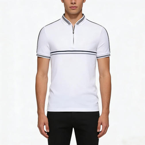 Polo homme personnalisé de haute qualité pour un usage décontracté, respirant, style vintage minimaliste streetwear - Product Image 1