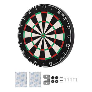 High Grade Self Healing Sisal Fiber Dartboard 17.7\" Blade Wire Bullseye with Rotating Number Ring <b>Staple</b> Free Dart Board - Product Image 1