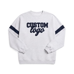 Customized Logo Oversized Color <b>Block</b> Fleece Crewneck Sweatshirts Private Label Women Streetwear Hoodies Manufacturer OEM Vendor - Product Image 3
