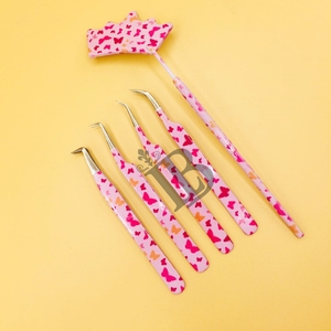 Nouvelles pinces personnalisées en vison durable, motif papillon rose, pour extensions de cils, avec impression sur papier, offre de logo pour cils plats - Product Image 6