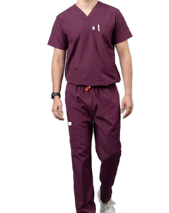 Conjuntos de Uniformes Médicos Unisex con Logotipo Personalizado, Trajes Quirúrgicos de Lona con Detección de Agujas, Mezcla de Poliéster/Algodón para Médicos y Enfermeras - Product Image 1