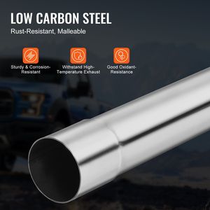 Kit di Scarico Universale Fai-da-Te in Acciaio Zincato, Sistema di Tuning Antiruggine in 8 Pezzi con Giunto Slip-Fit, Tubo di Scarico Grande - Product Image 4