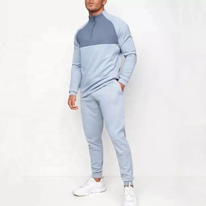 Conjunto Deportivo para Hombre con Bloques de Color, Chaqueta con Cierre de Cremallera y Pantalones Jogger con Cierre Completo, Ropa Deportiva para Entrenamiento, Estilo Otoñal - Product Image 1