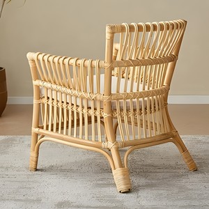 Bohemian Design Cushion <b>Sofa</b> and Couch Set Rattan Armchair With Pillow Interior Exterior Furnishings - Product Image 3