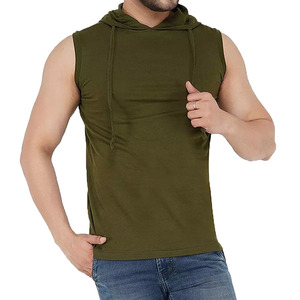Camiseta sin Mangas de Alta Calidad para Hombre, Estilo Deportivo, Ligera, con Capucha, para Gimnasio, Impresión 3D, Relieve, Suministro ODM - Product Image 6