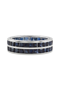 Anillo de Zafiro Azul en Plata de Ley 92.5 KLSR-11909 - Product Image 2