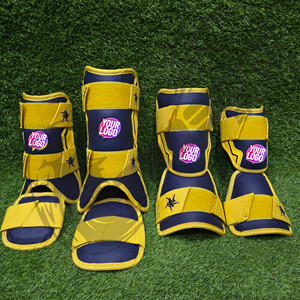 Conjunto de equipo de protección Trqsons Special Yellow Custom Colour Edition para bateadores, hecho con malla y cuero de alta calidad. - Product Image 3