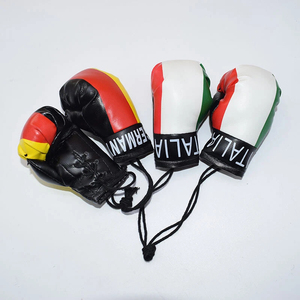 TRIMPO SPORTS Mini PVC Boxing Gloves <b>Hook</b> Loop Closure Customizable Lightweight Decorative Pendant Keychain Carabiner for <b>Car</b> - Product Image 2