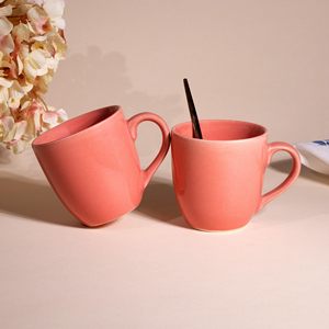 Juegos de Café de Cerámica de Color Sólido, Modernos y de Lujo, 200 ml, Ecológicos, Duraderos, Portátiles, Color Rosa Brillante, para Oficina y Hogar, Regalo Ideal - Product Image 2