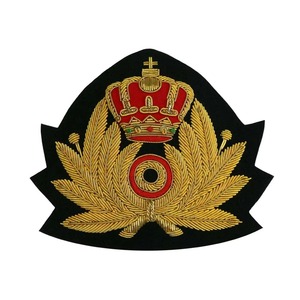 Parche de Escudo Bordado a Mano OEM con Lentejuelas de Oro, Personalizado para Blazer y Sombrero, 3D, Ecológico, Brillante, para Coser - Product Image 1
