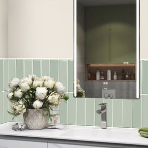 10 pz Piastrelle Adesive 25x25 cm per Pareti Antispruzzo, Facili da Installare, Stile Subway per Cucina e Bagno, 100% Impermeabili - Product Image 3