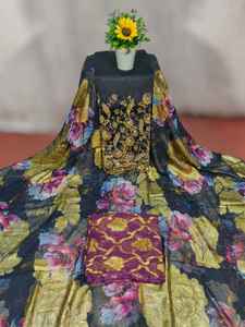 Vestido de Tela Jacquard Slub Fransawi Dirac, Sencillamente Impresionante y Lujoso, Color Azul, para Bodas, 2026 - Product Image 2