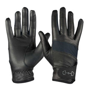 Gants d'équitation en cuir noir de qualité supérieure pour hommes, femmes et enfants, vente en gros - Product Image 1