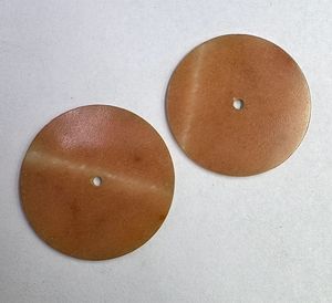 Cadran de montre de luxe Sunstone 31,5 mm, épaisseur 1 mm, pierre précieuse naturelle taillée à plat, orange, accessoires classiques élégants - Product Image 3