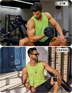 เสื้อกล้ามออกกำลังกาย DENMIN APPARELS คุณภาพสูงสำหรับผู้ชาย คอกลม ผลิตจากโพลีเอสเตอร์ ระบายอากาศได้ดี ยืดหยุ่นได้ เหมาะสำหรับฟิตเนส - Product Image 5
