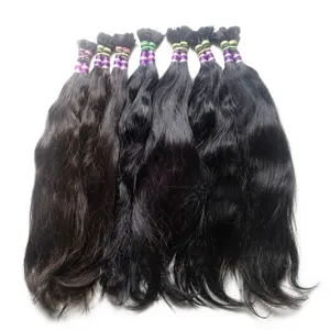 Tissage de cheveux humains ondulés violets, Remy indiens, doux, naturels, double épaisseur, densité 100%, taille personnalisée, soie - Product Image 5