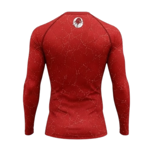 Conjunto Deportivo de Manga Larga y Leggings Rojos para Hombre, Ropa Deportiva de Compresión para Entrenamiento, Gimnasio, Ejercicio Físico y Atletismo - Product Image 5
